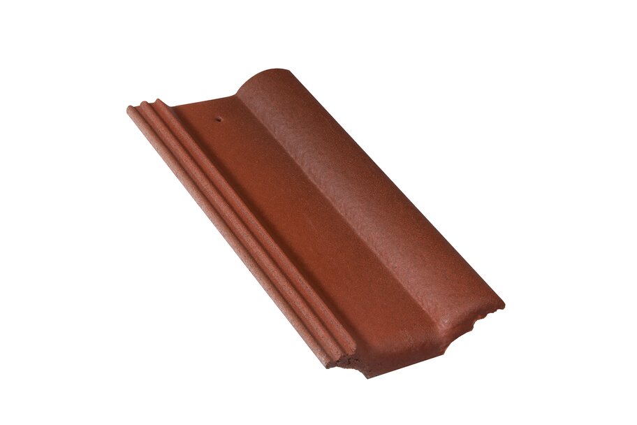 Demi-tuile double romane rouge vieilli