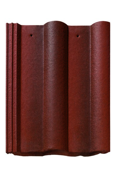 Tuile double romane rouge vieilli