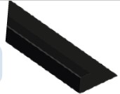 Profil u s25 noir mat long. 2500mm