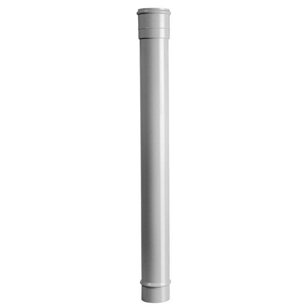 Dauphin pvc blanc droit ø100 1m.