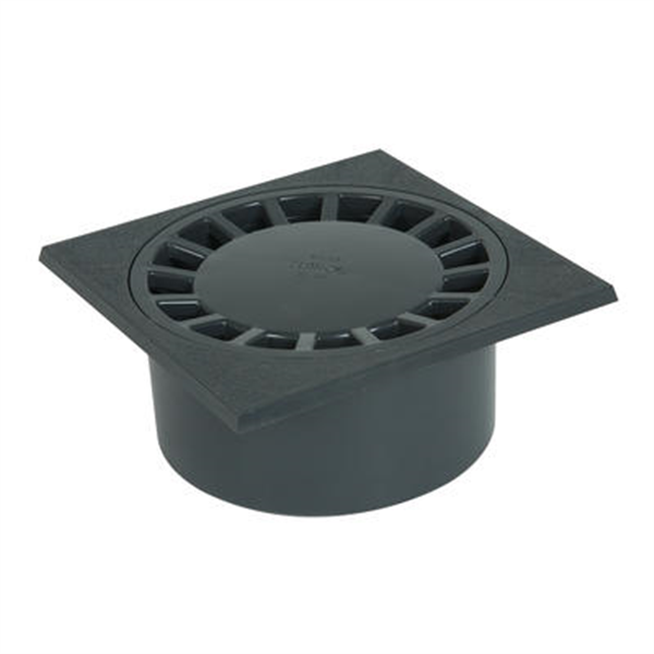 Siphon sol pvc emb.incorpore diam 80/90