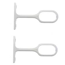 Support ext. pourtube penderie blanc ø16mm