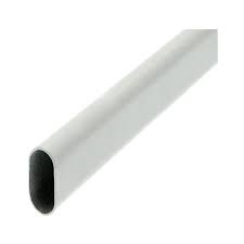 Tube penderie blanc ovale 30x15mm long. 1m
