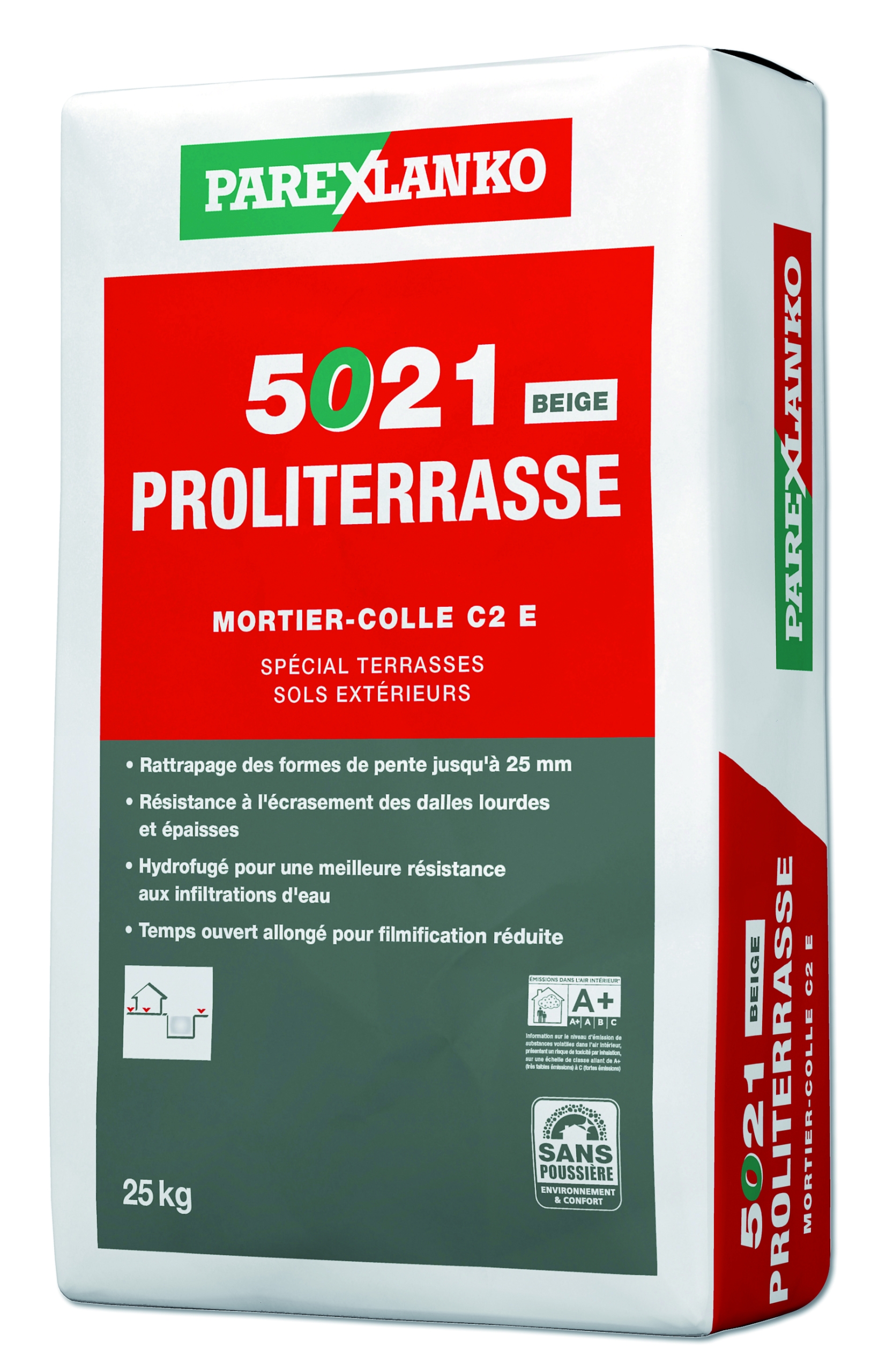 Proliterrasse mortier colle beige