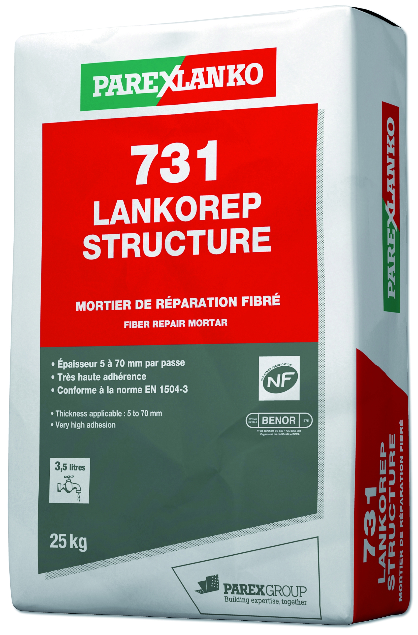 Mortier de reparation en 25 kg