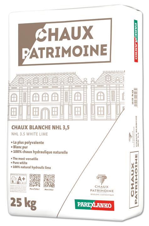 Chaux patrimoine blanche ( nhl 3,5 ) en 25 kg