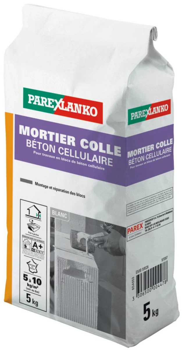 Mortier colle beton cellulaire en 5kg