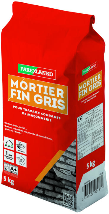 Mortier fin gris en 5kg