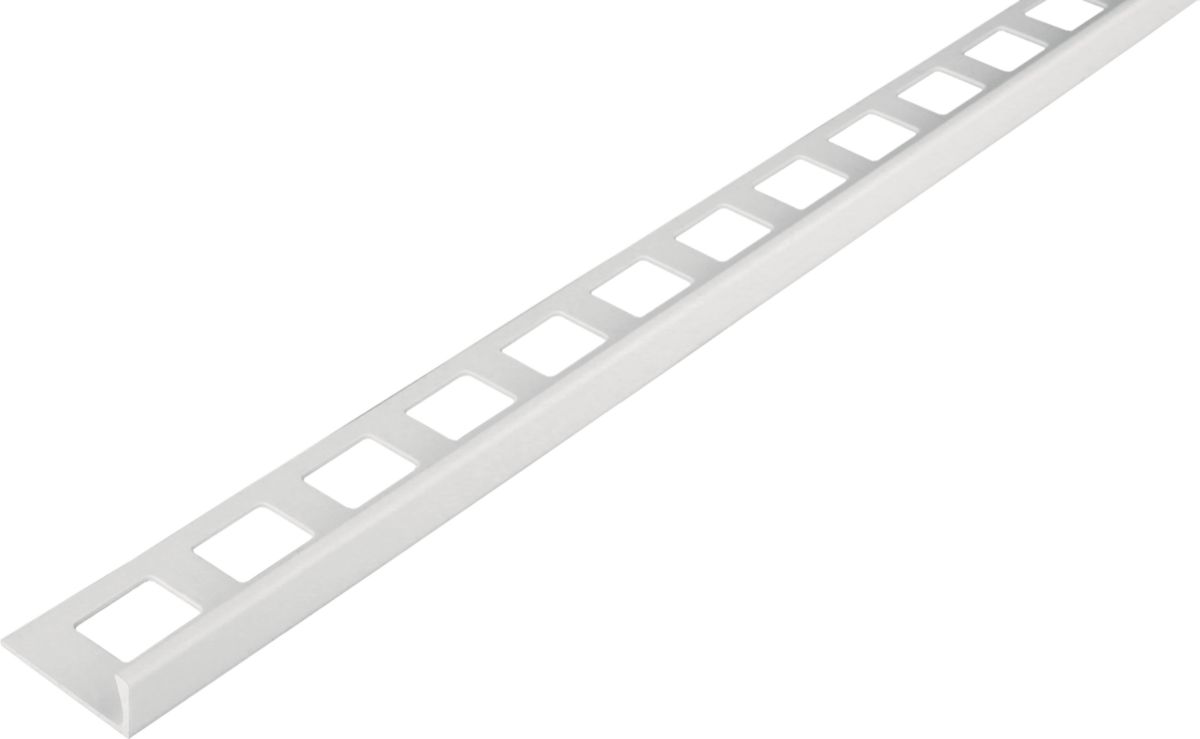 Arrêt droit carrelage pvc blanc 8/2500