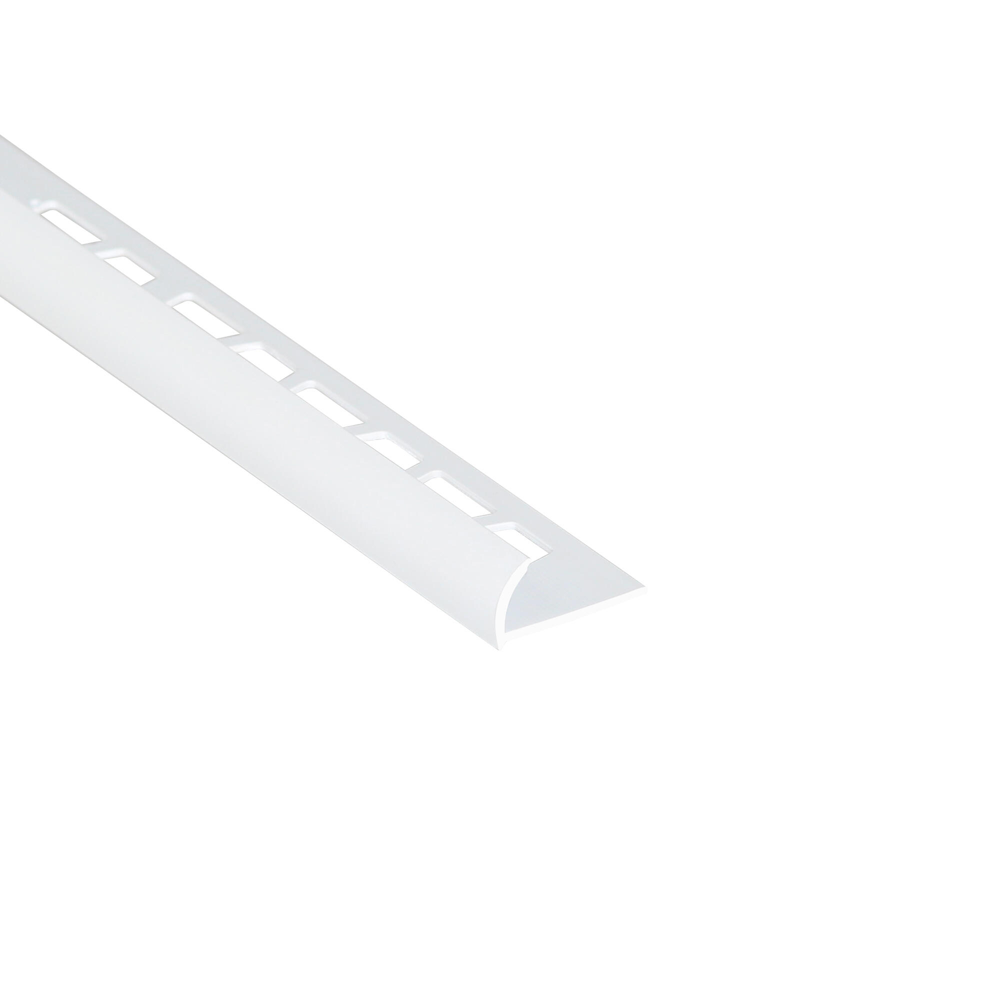 Baguette 1/4 rond pvc blanc 10mm l. 2500mm