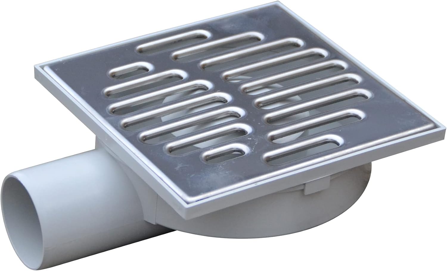 Siphon de douche inox 15 x 15cm