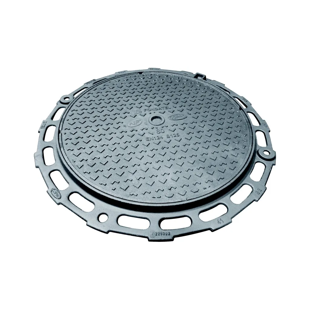 Tampon fonte trottoir rond diam.800 b125