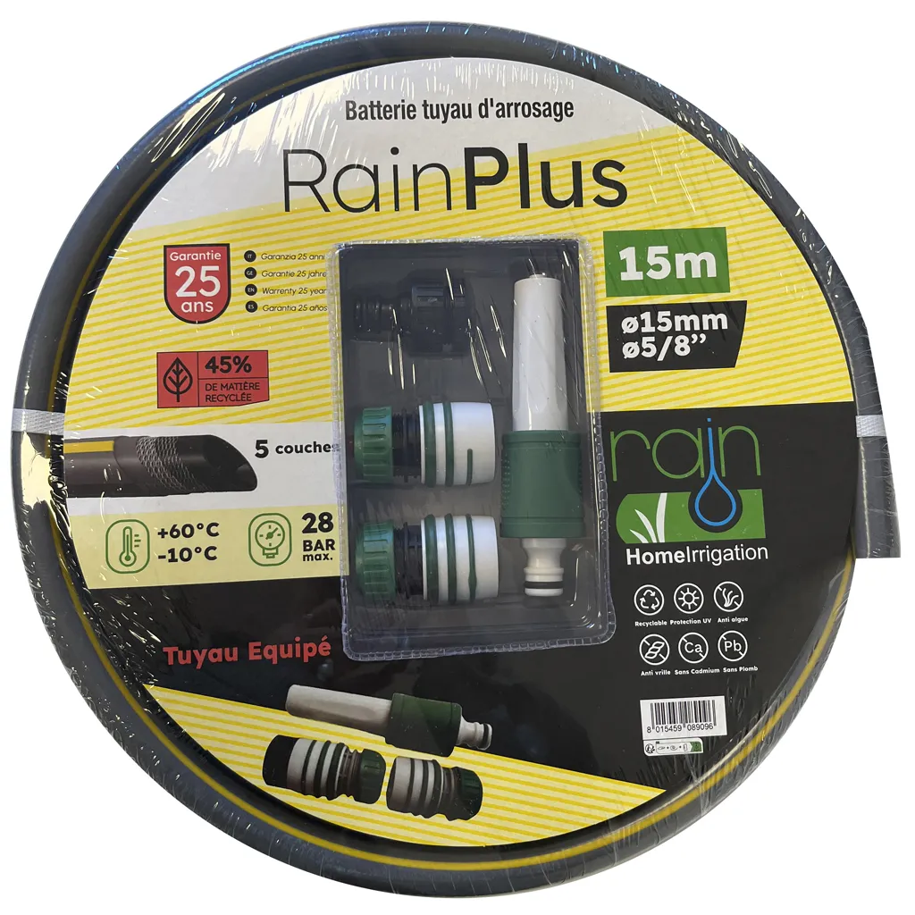 Batterie tuyau rain+kit raccords