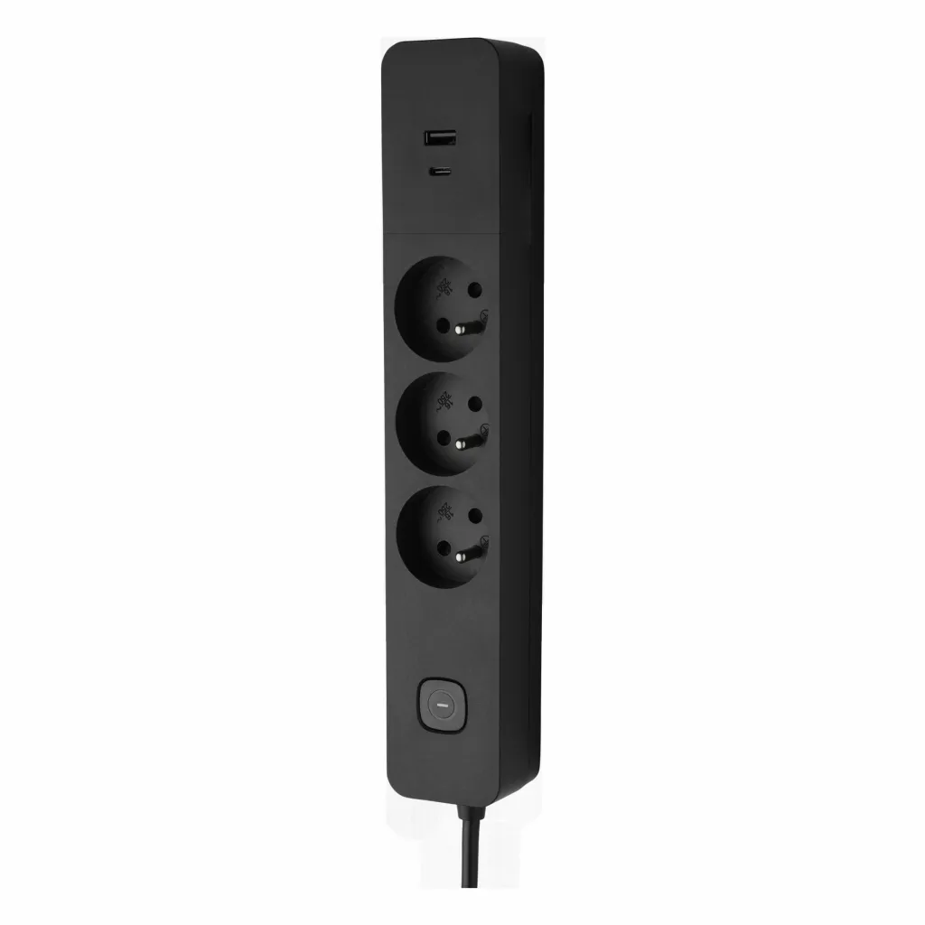 Bloc multiprise noir 16a