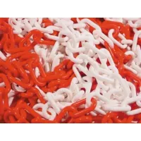 Chaîne de signalisation plastique rouge/blanc