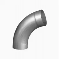 Coude zinc grand rayon 72° ø100 avec tulipe
