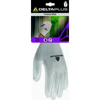 Gant tricot pes/pu blanc 9