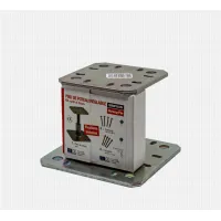 Kit pied poteau réglable + fixations haut 100