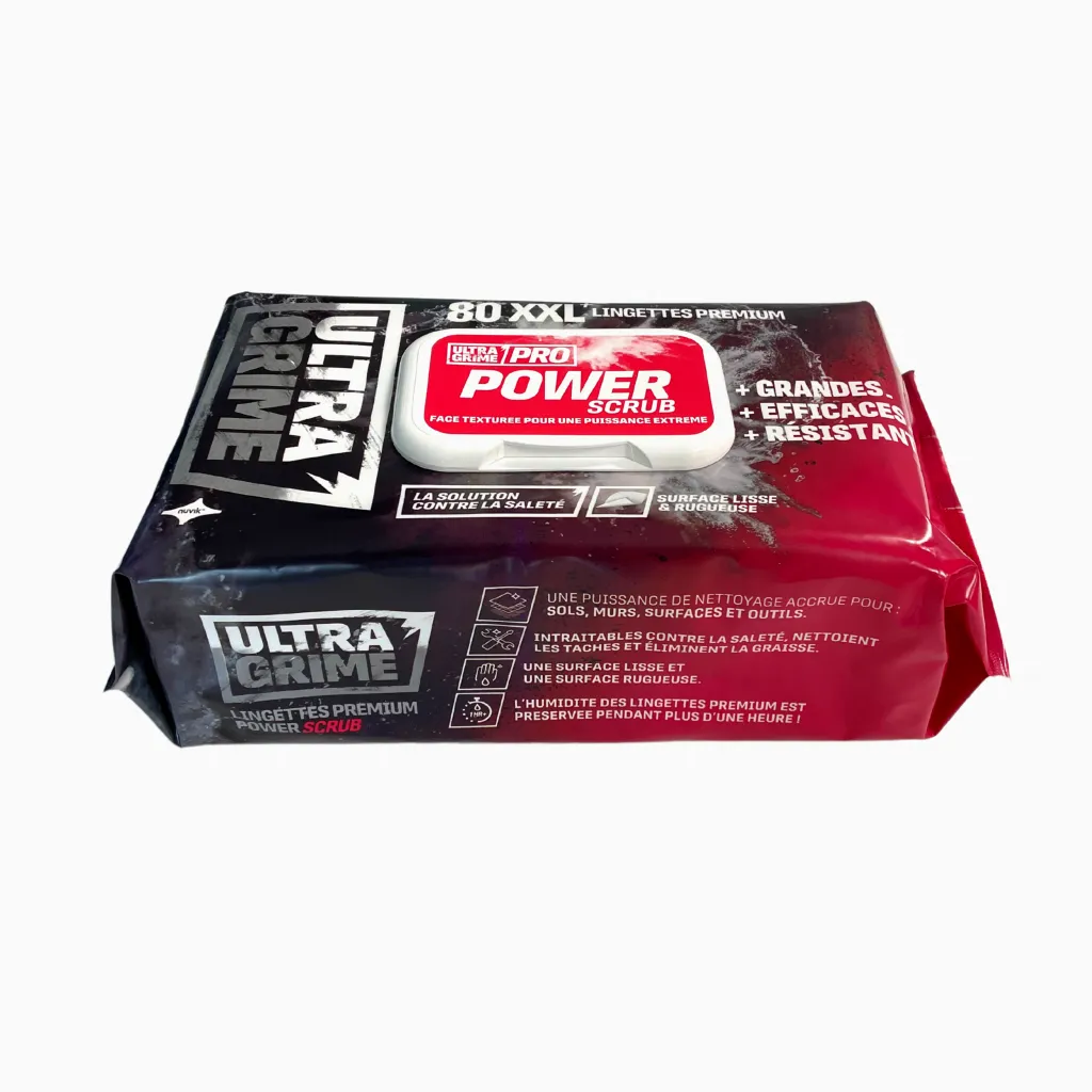 Lingettes ultragrime powerscrub