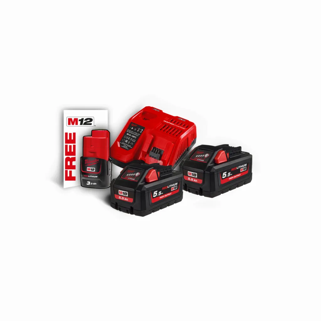 Pack nrj 18v 5.5 ah 2 batteries + 1 chargeur