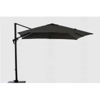 Parasol roma 3x3m déporté gris mat aluminium