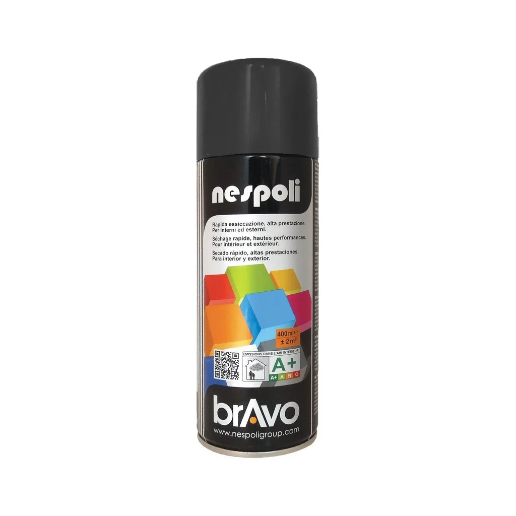 Peinture aerosol pro noir mat bombe 400ml