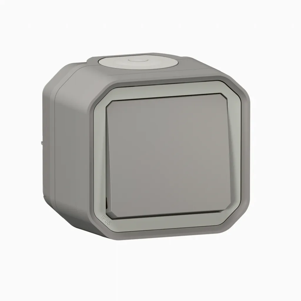 Poussoir simple etanche plexo legrand 10a