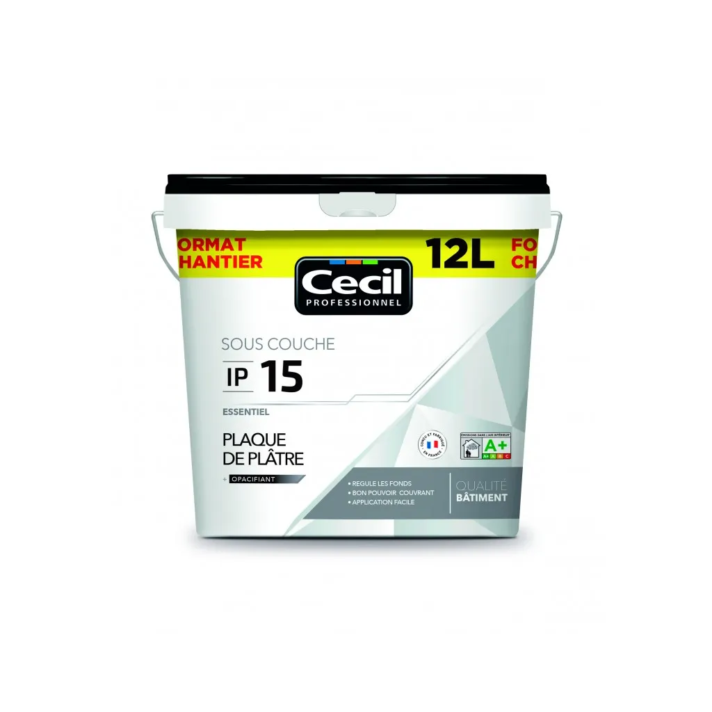 Sous-couche peinture plaque de platre 12 l.