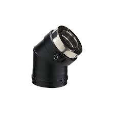 Coude pgi 45° ø 80/130mm noir ral9030