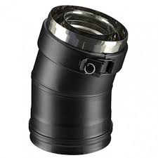 Coude pgi 15° ø 80/130mm noir ral9030