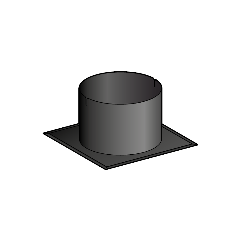 Embase optimale noire toit plat
