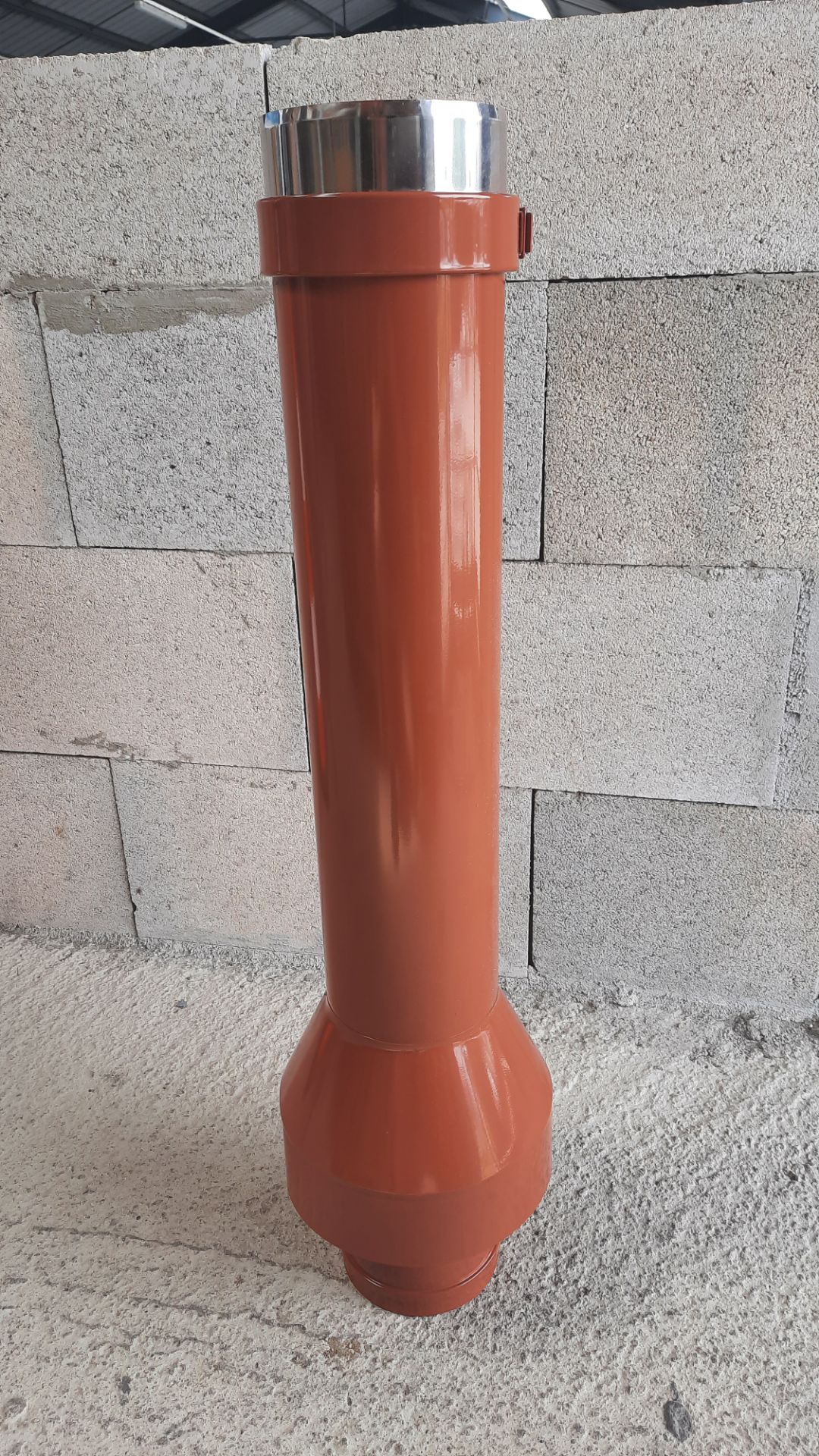 Sortie inox sti50 ø80 haut.800mm brun
