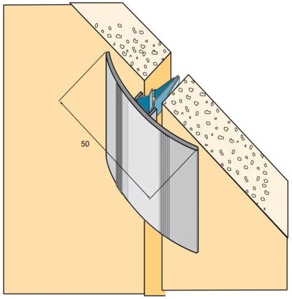 Couvre joint plat aluminium anodise a clipser