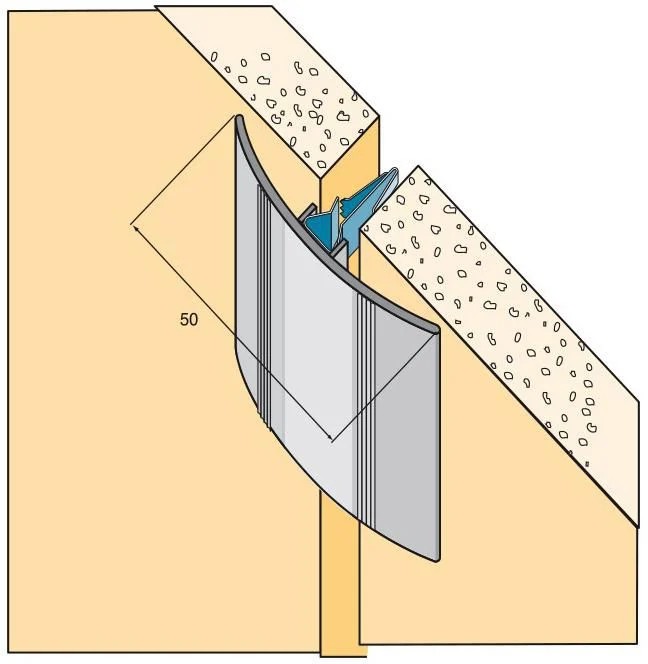 Couvre joint plat aluminium anodise a clipser