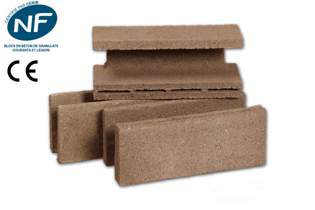 Agglos creux u de chaînage 500*150*200 ce nf
