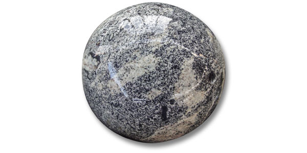 Sphère marbre gris/blanc polie ø 50cm