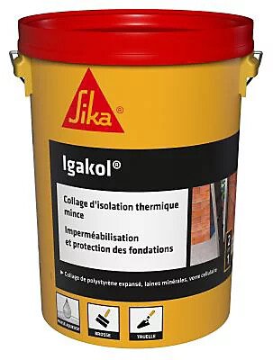 Noir pateux sika igakol seau de 25 kg