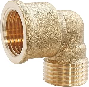 Coude laiton 90° mâle femelle 15/21 pr