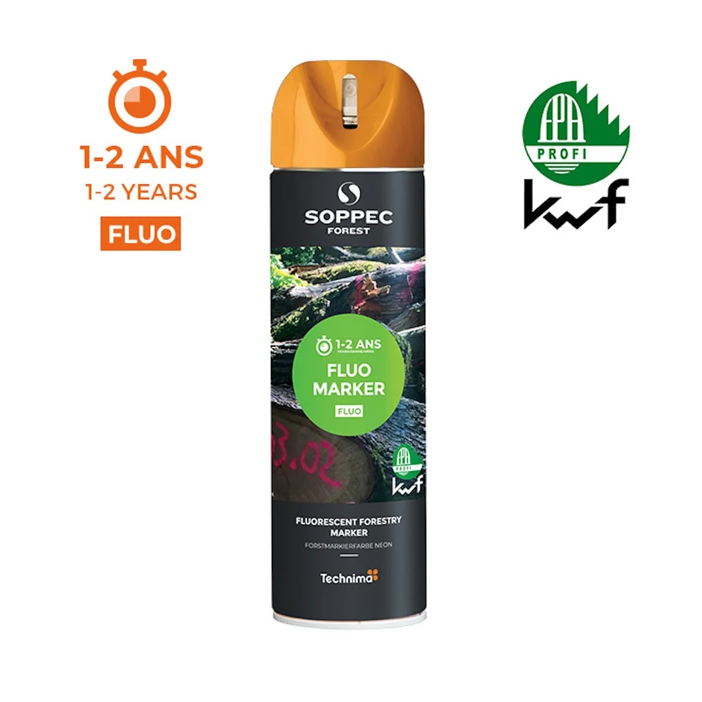 Traceur forestier en bombe orange