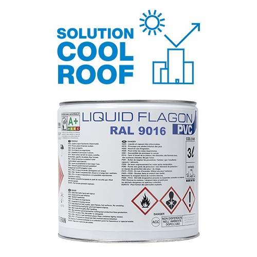 Flag pvc liquide bidon de 3l. ral 7012