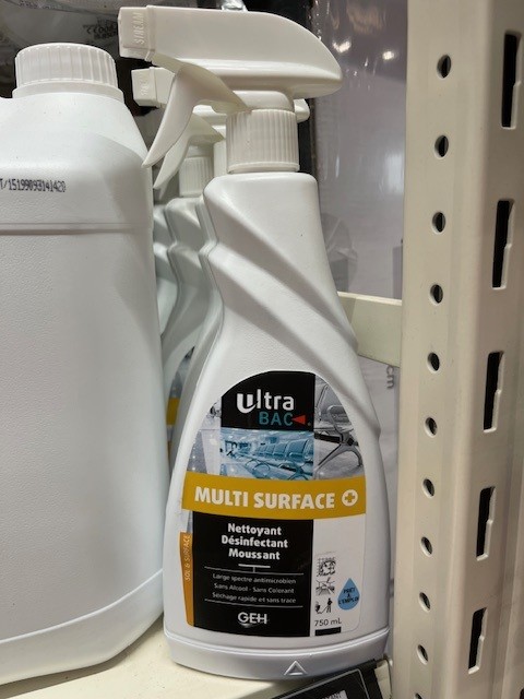 Flacon produit desinfectant de surfaces